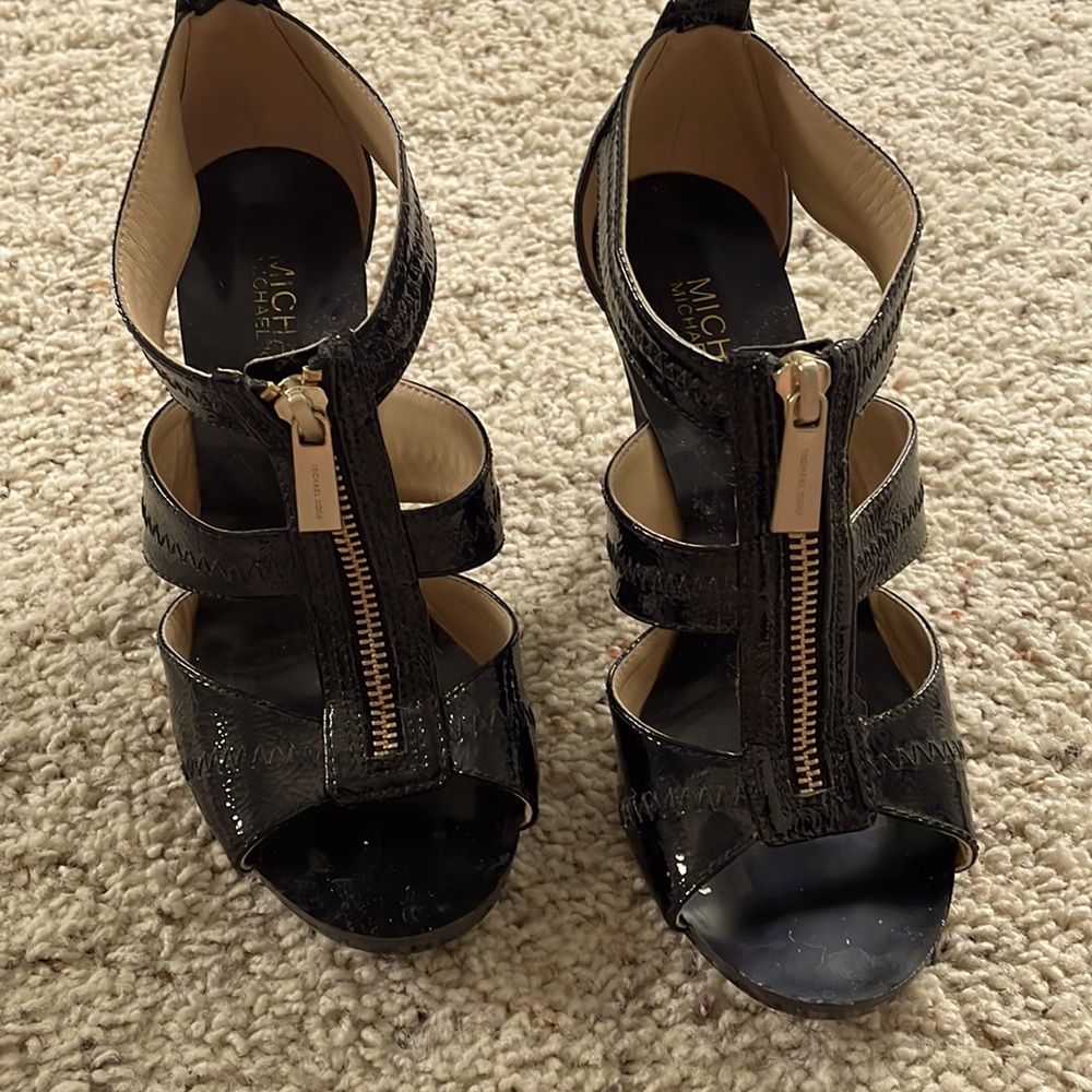 Michael Michael Kors patent leather heeled sandals